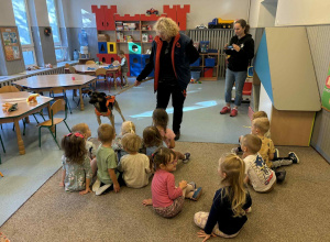 Wizyta psa ze schroniska.