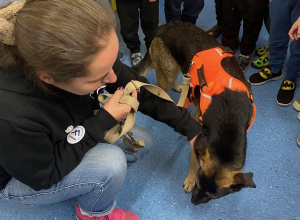 Odwiedziny pieska ze schroniska.