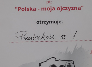 II miejsce- Międzyprzedszkolny Konkurs "Polska- moja Ojczyzna"- Biedronki