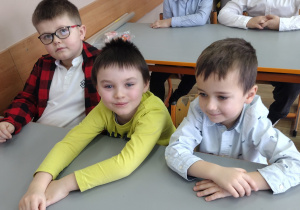 Bardzo nam się podobało siedzenie w szkolnej ławce