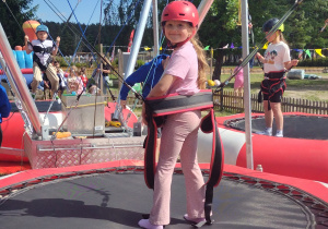 Skakaliśmy na trampolinie